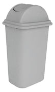 Trash Garbage Can Bin with Swing Lid - 10.25 gal  (47 L) - Light Grey