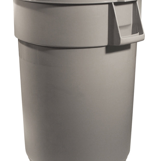 Trash Garbage Can Bin with Lid - Drum Dolly - 44 gal  (167 L) - Grey