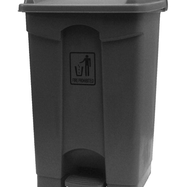 Trash Garbage Can Bin with Lid and Pedal - 11 gal (45 L) - BIN45ST - Grey