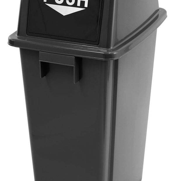 Trash Garbage Can Bin with Domed Lid - 16 gal (60 L) - BIN60P - Black