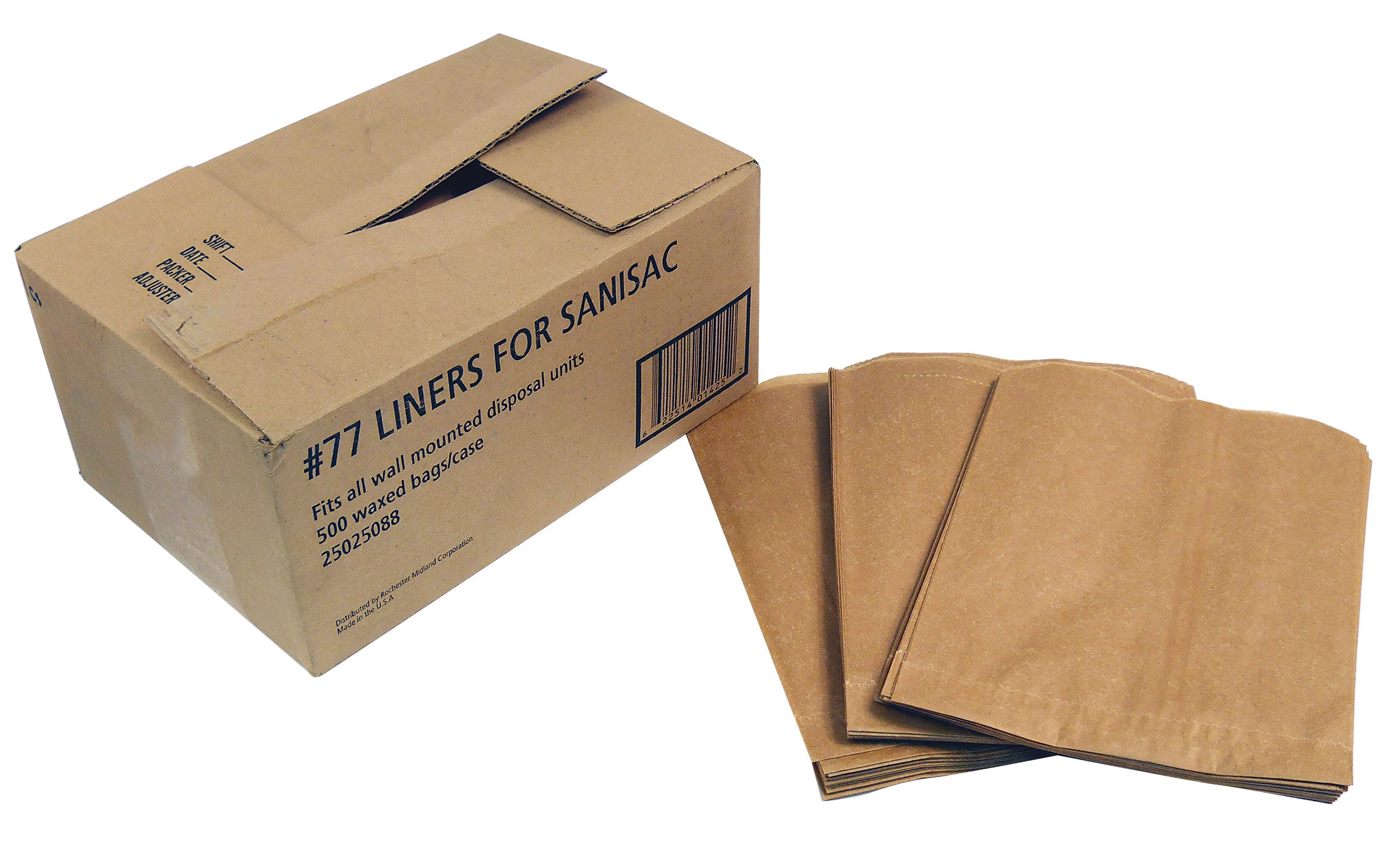 Disposable Paper Liners for Sanitary Pads Bin - BIN621R - Box of 500