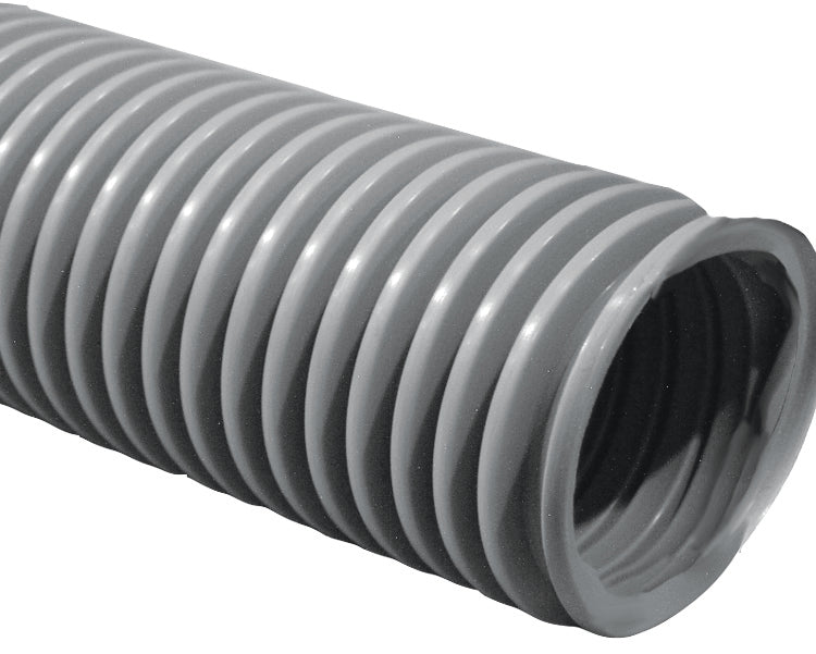 Hose for Central Vacuum - Per Foot by Multiple of 10'  (3 m) - 1 Â½" (38 mm) dia - Grey - Anti-Crush - Top Quality