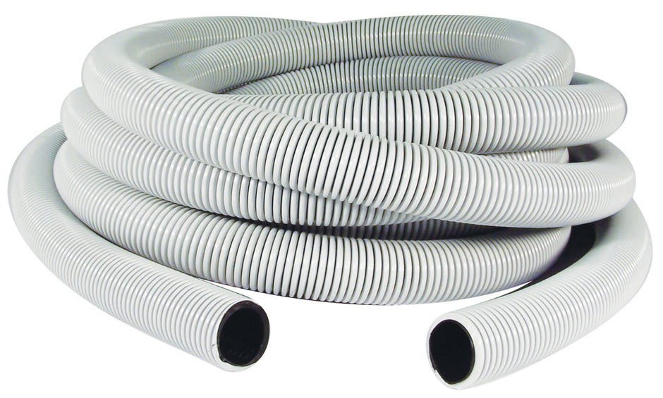 Hose for Central Vacuum - 60' (18 m) - 1 Â¼"  (32 mm) dia  - Grey Black -  Anti-Crush - Magnum - Flexhaust 6412508000