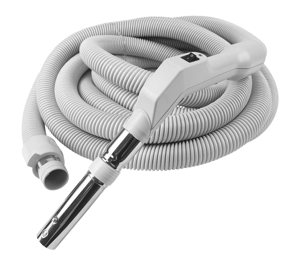 HOSE ASSY CENTRAL 24V 1 3/8"X25' W BUTTON GREY