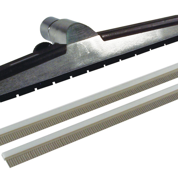 1Â½ X 18 "Industrial Brush for Water, Floors, with Changeable Rubber Blades