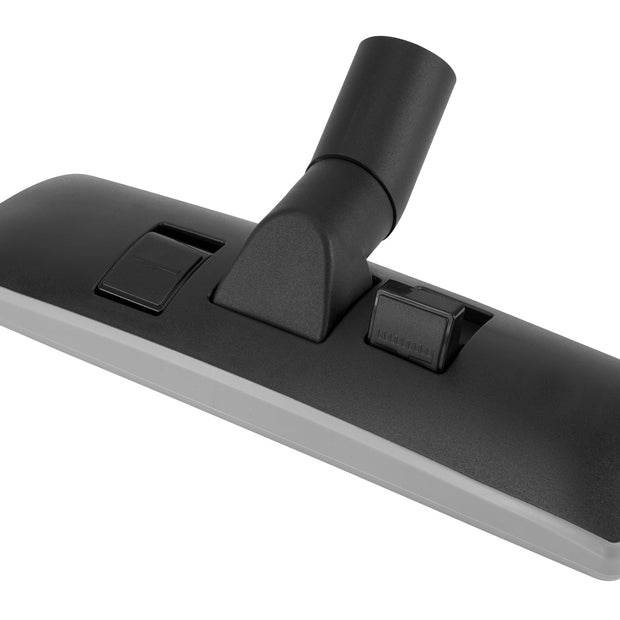 Combined Carpet and Floor Brush - Width of 10.5" (26.7 cm) - 1 ½" (38.1 cm) dia - with Metal Plate - Black - Wessel-Werk 11.9 001-39
