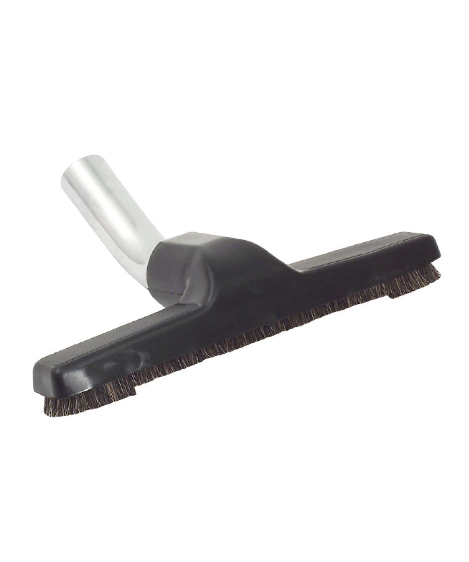 Floor Brush - 10" (25.4 cm) Cleaning Path - 1 Â¼ " (31.75 mm) - with Metal Elbow - Fits All - Black