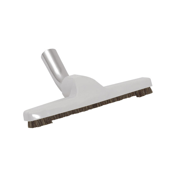 Floor Brush - 10" (25.4 cm) Cleaning Path - 1 Â¼ " (31.75 mm) dia - with Metal Elbow - Fits All - Grey