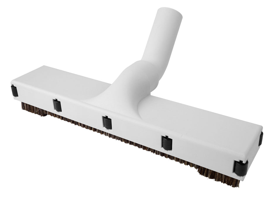 Floor Brush with Protection Wheels on the Sides - 12" (30.5 cm) Cleaning Path - 1Â¼" (31.75 mm) dia - Fits All - Grey