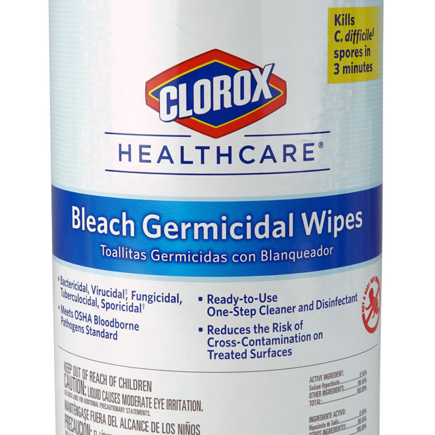 Bleach Germicidal Wipes - Clorox - 150 Wipes per Dispenser - Products for use against coronavirus (COVID-19)