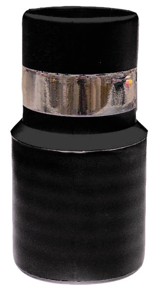 1Â¼ End Cuff Starter with Metal Band for Central Vac Inlet - Black