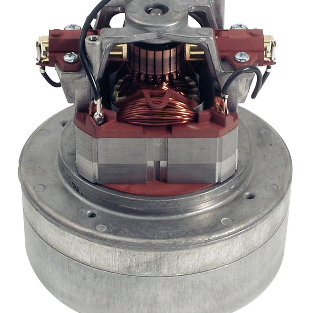 Thru-Flow Vacuum Motor - 5.7" dia - 2 Fans - 110 V - 12 A - 1100 W - 410 Airwatts - 92" Water Lift - 119" CFM - Domel 496.3.430-2