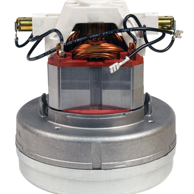 Thru-Flow Vacuum Motor - 5.7" dia - 2 Fans - 120 V - 15 A - 1400 W - 560 Airwatts - 118" Water Lift - 144" CFM - Domel 496.3.720