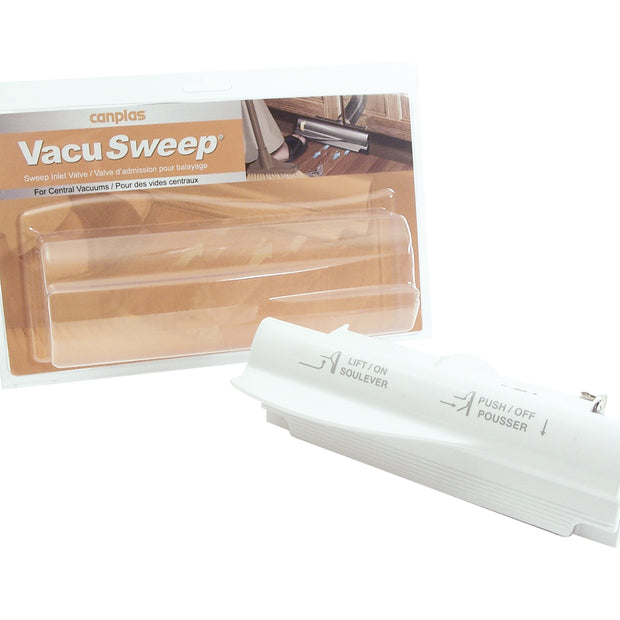 VACUSWEEP SWEEP INLET VALVE FOR CENTRAL VAC - WHITE