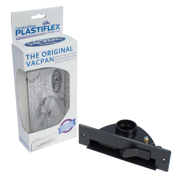 Automatic Dust Pan for Central Vacuum - Black - Plastiflex VCPB01
