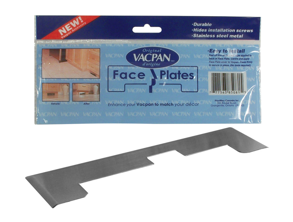 Automatic Dust Pan for Central Vacuums - Vacpan - Stainless Steel Trimplate