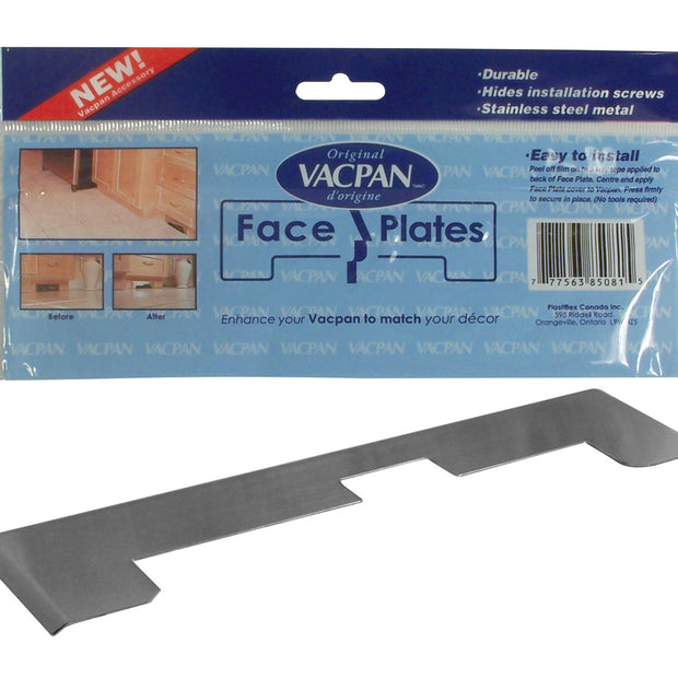 Automatic Dust Pan for Central Vacuums - Vacpan - Stainless Steel Trimplate