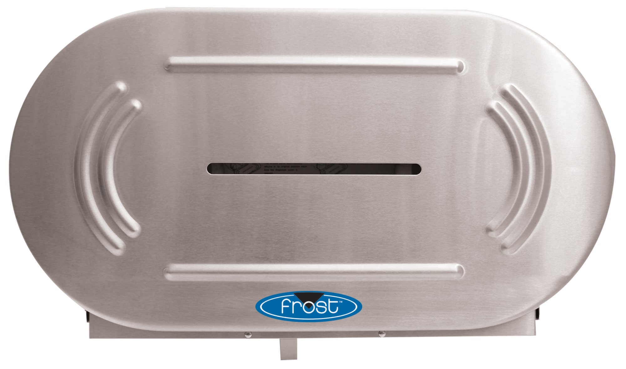 Jumbo Toilet Paper Dispenser - Double Roll - Stainless Steel - Frost