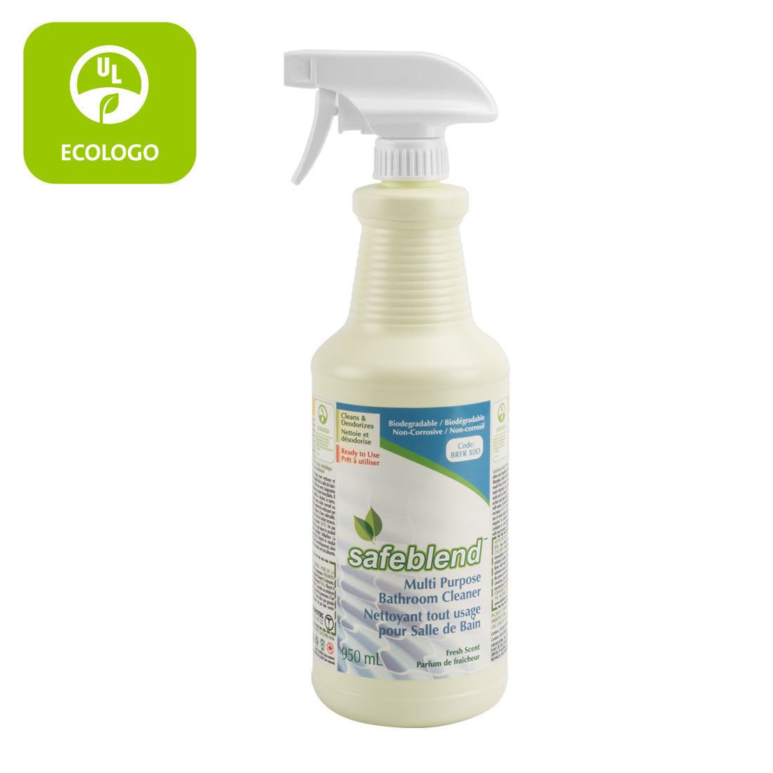 Ecologo Bathroom Cleaner for Tile, Tub, and Bowl - 33.4 oz (950 ml) - Safeblend