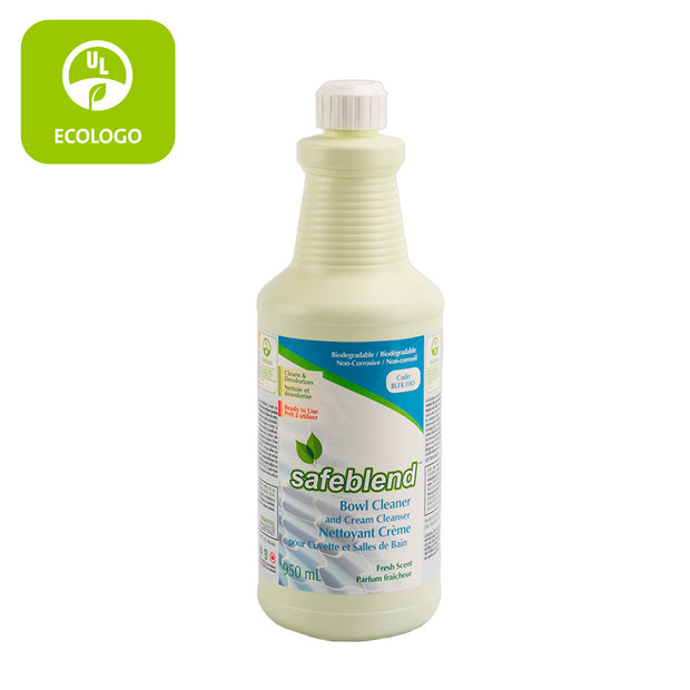Ecologo Bathroom and Bowl Cleaner Cream Cleanser - 33.4 oz (950 ml) - Safeblend