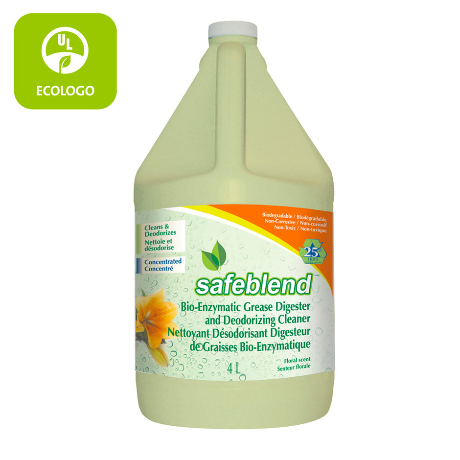 Ecologo Bio-Enzimatic Grease Digester and Deodorizing Cleaner - 1.06 gal (4 L) - Safeblend