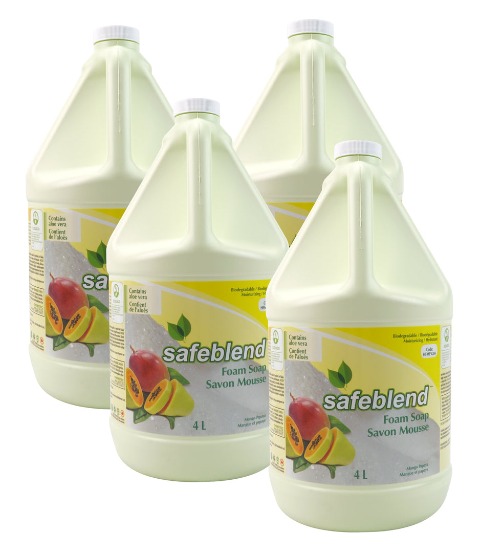 Foam Hands and Body Soap - Mango and Papaya - 1.06 gal (4 L) - Safeblend HFMP G04 - Box of 4