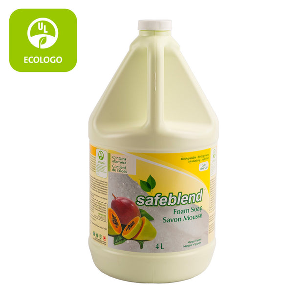 Ecologo Hands and Body Foam Soap - Mango and Papaya - 1.06 gal (4 L) - Safeblend
