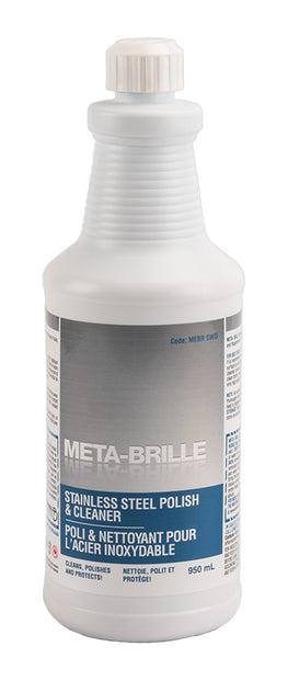 Stainless Steel Polisher and Cleaner - Metal Brille - 33.4 oz (950 ml) - Safeblend MEBR S12