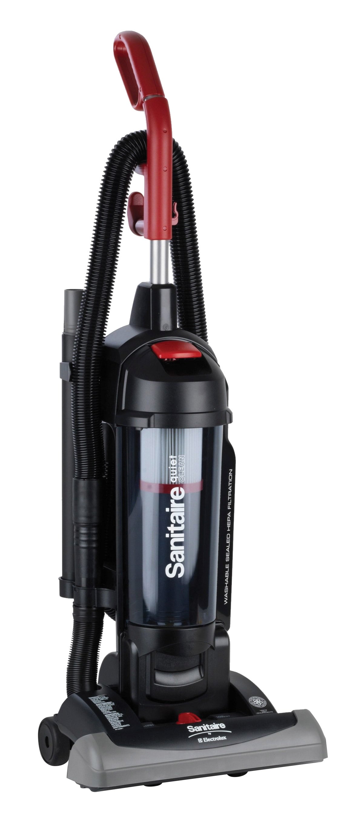 Bagless Upright Vacuum, Sanitaire, HEPA Filter, Force Quiet Clean, SC5845B