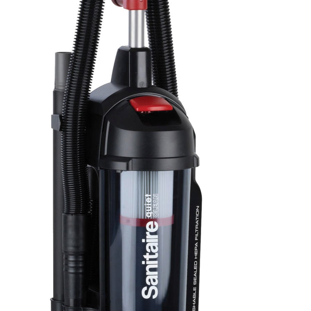 Bagless Upright Vacuum, Sanitaire, HEPA Filter, Force Quiet Clean, SC5845B