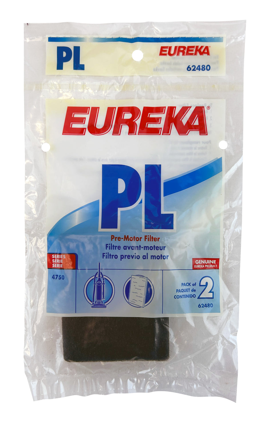 Filtre Eureka - PL 62480 - Pack of 2