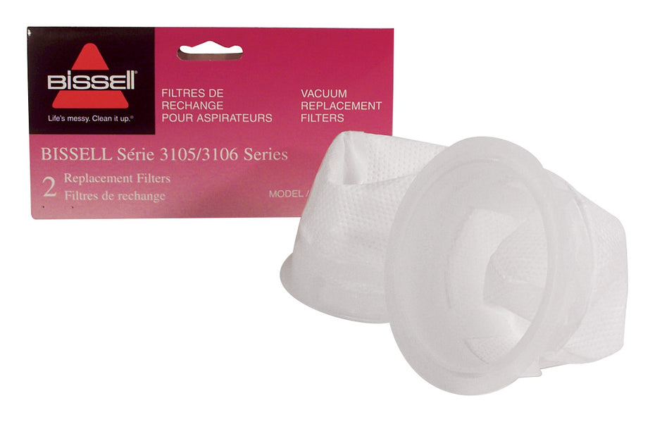 Replacement Filter for Bissell Vacuum Series 3105/3106 - Pack of 2 Filters - 3204E