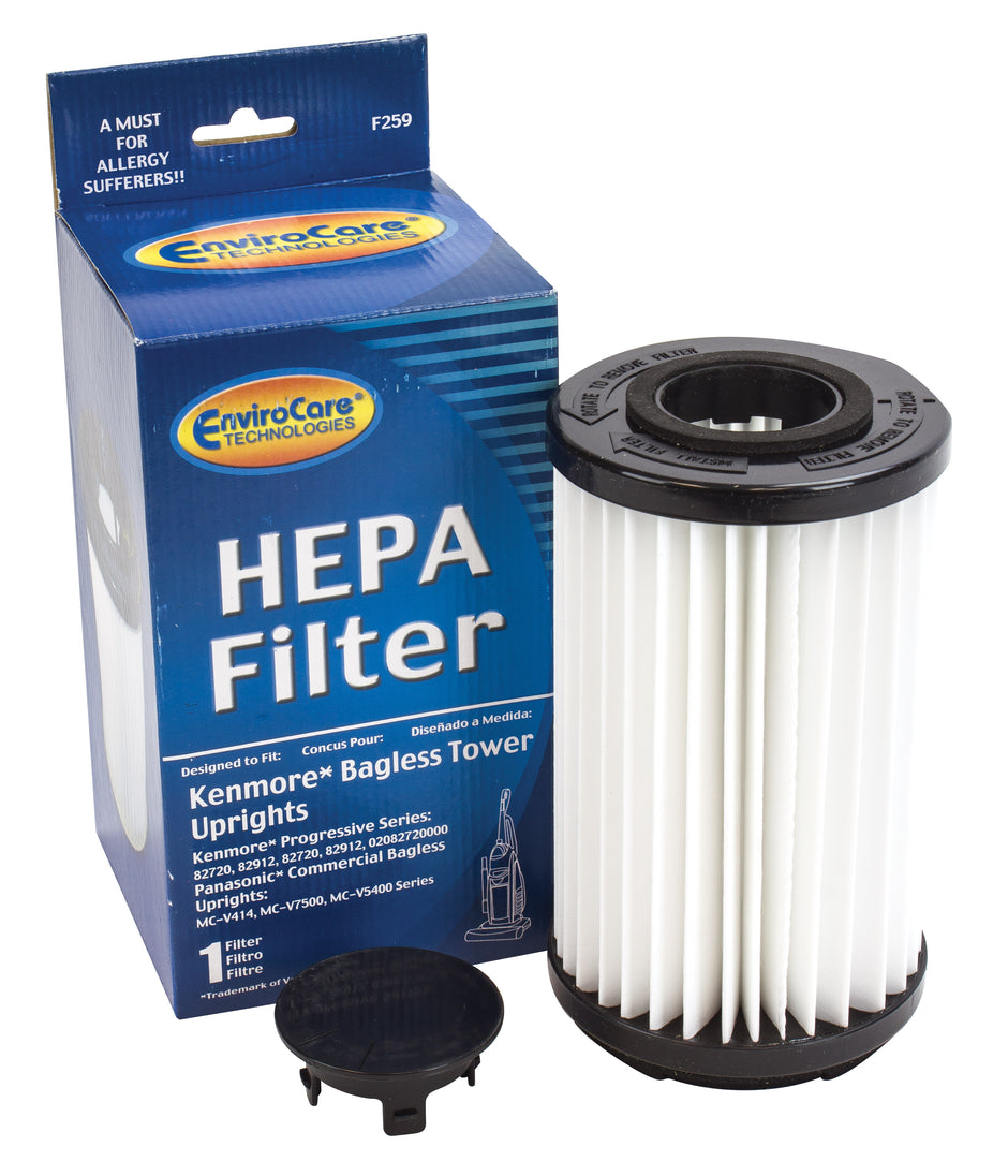 Cartridge Filter for Upright Bagless Kenmore Tower Vacuum - Envirocare F259
