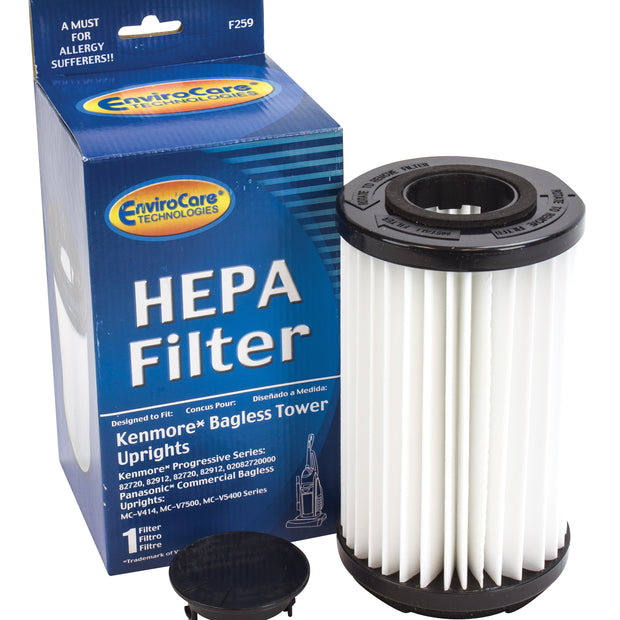 Cartridge Filter for Upright Bagless Kenmore Tower Vacuum - Envirocare F259