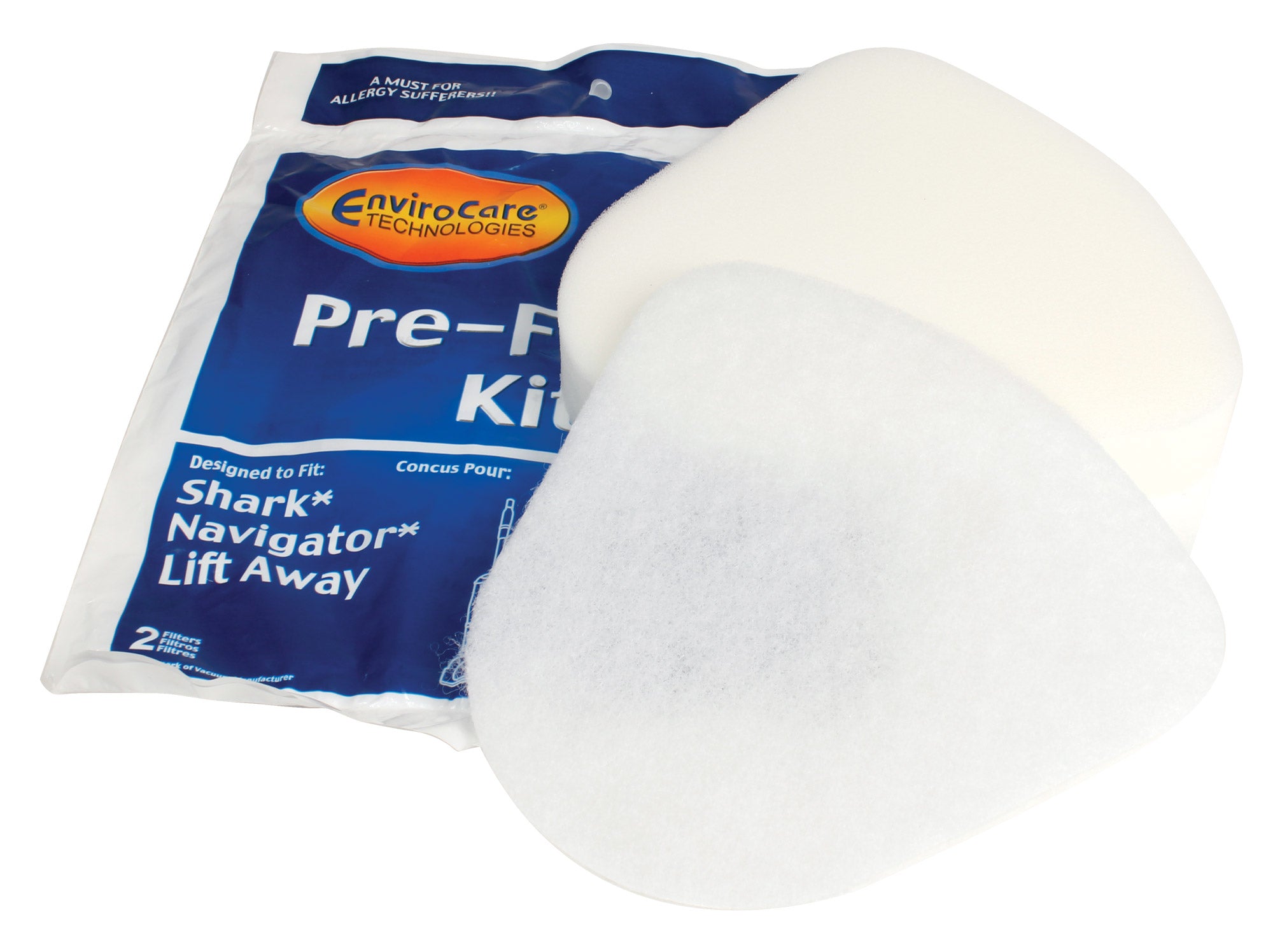 Pre-Filter for Shark Navigator Lift Away NV350, NV351, NV352, NV555, NV356, NV356E et NV357 - Pack of 2 Filters - F650