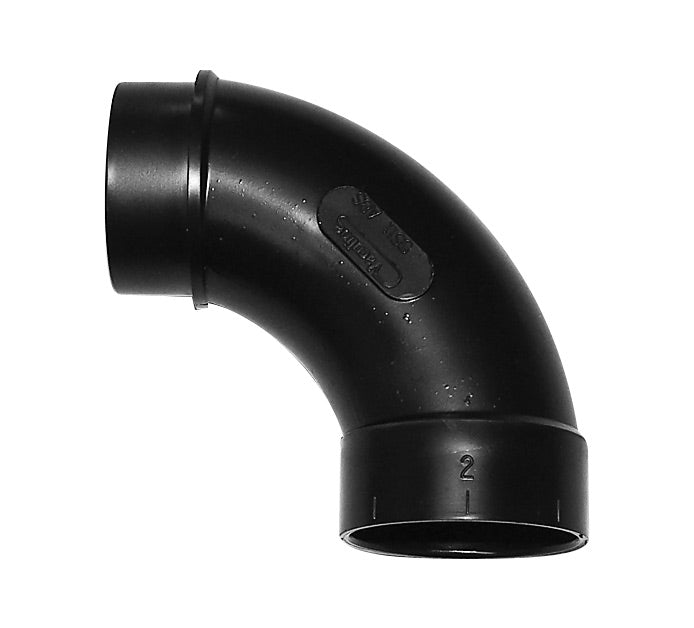 90Â° Elbow M/F - Fitting for Central Vac Installation - Black - Hayden 785511