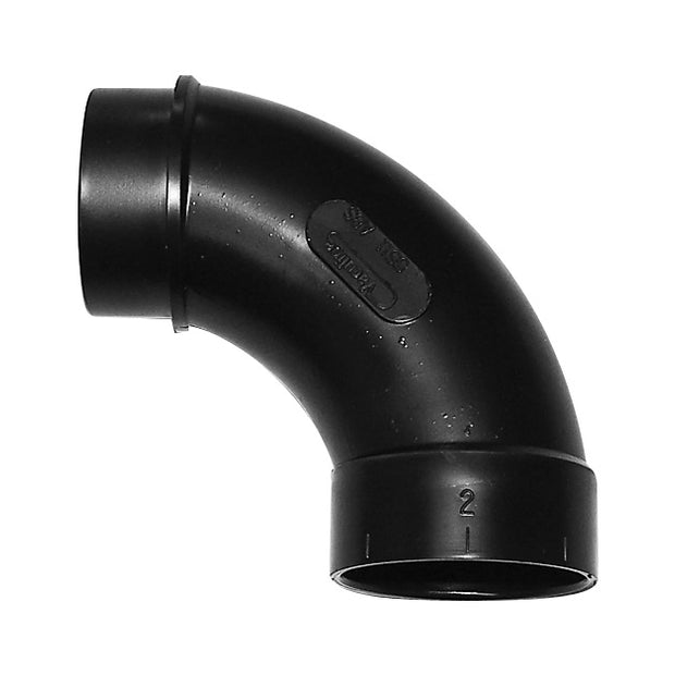 90Â° Elbow M/F - Fitting for Central Vac Installation - Black - Hayden 785511