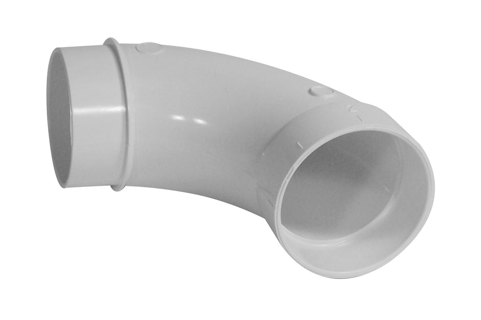 90Â° Elbow M/F - Fitting for Central Vac Installation - White - Plastiflex SV8046