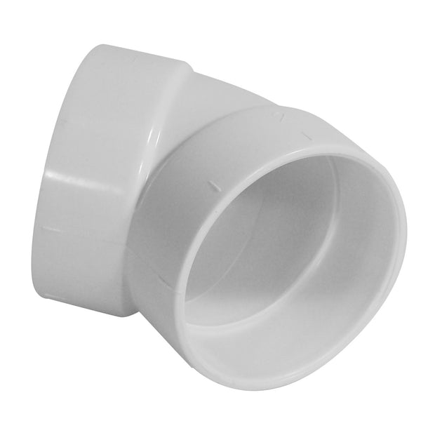 45Â° Elbow - "L" Fitting - for Central Vacuum Installation - White - Hayden 765517W