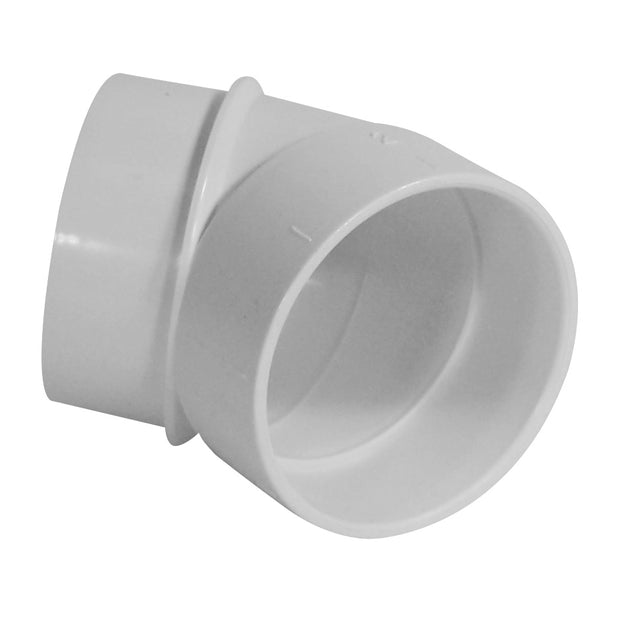 45Â° Elbow M/F - Fitting for Central Vac Installation - White - Hayden 765518W