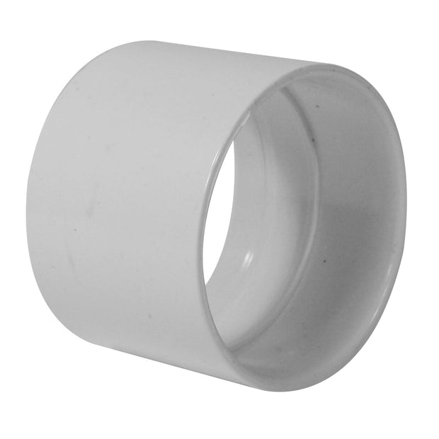 Stop Coupling for Pipe 2'' - Fitting for Central Vacuum Installation - White - Hayden 765529W