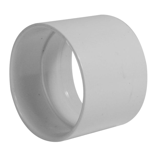 Stop Coupling for Pipe 2'' - Fitting for Central Vacuum Installation - White - Plastiflex SV8062