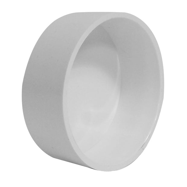 2" Pipe Cap - for Central Vac Installation - White - Plastiflex SV8080
