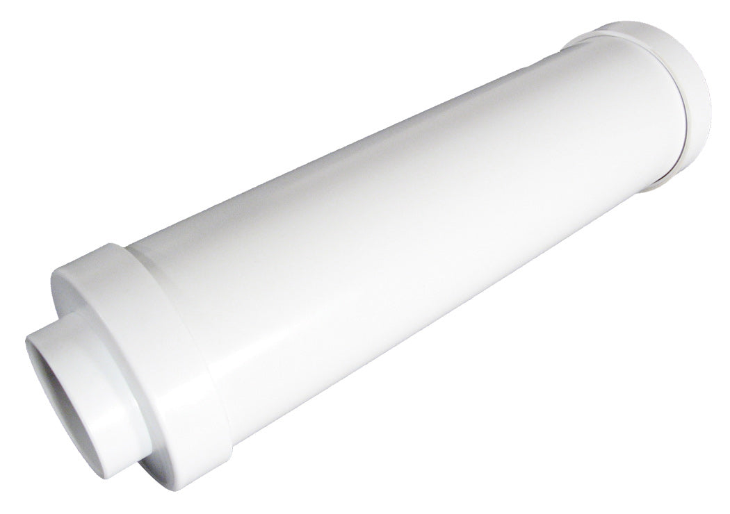 12'' Long Exhaust Muffler - for Central Vacuum Installation - White