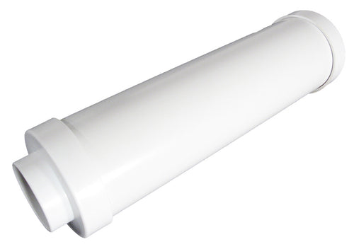 12'' Long Exhaust Muffler - for Central Vacuum Installation - White