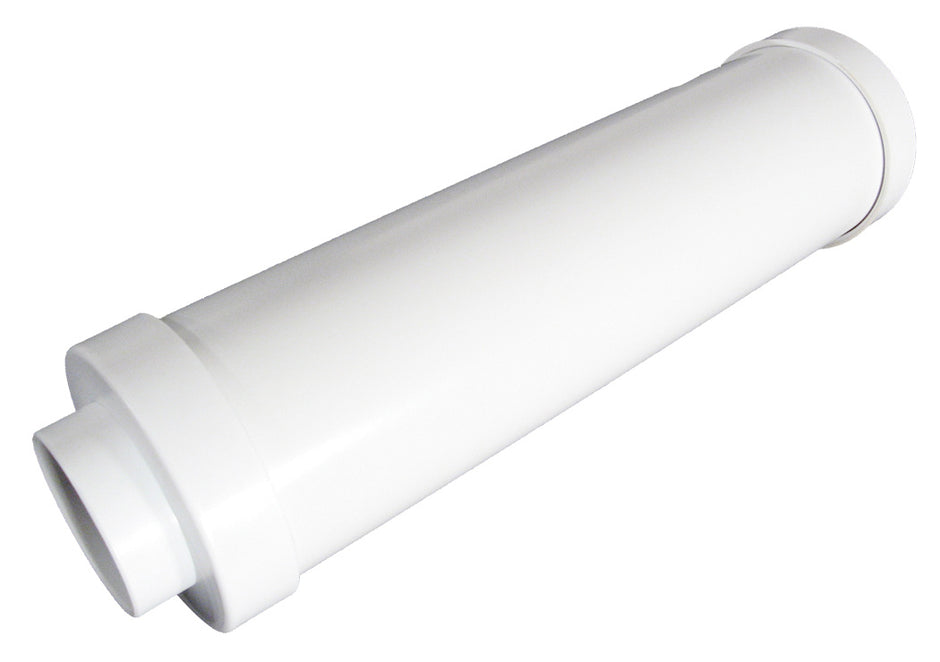 12'' Long Exhaust Muffler - for Central Vacuum Installation - White