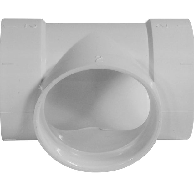 Short Elbow Special "T" Shape - for Central Vacuum Installation - White - Hayden 765502SW