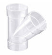 45° Elbow (Y Fitting) - For Central Vacuum Installation - Clear