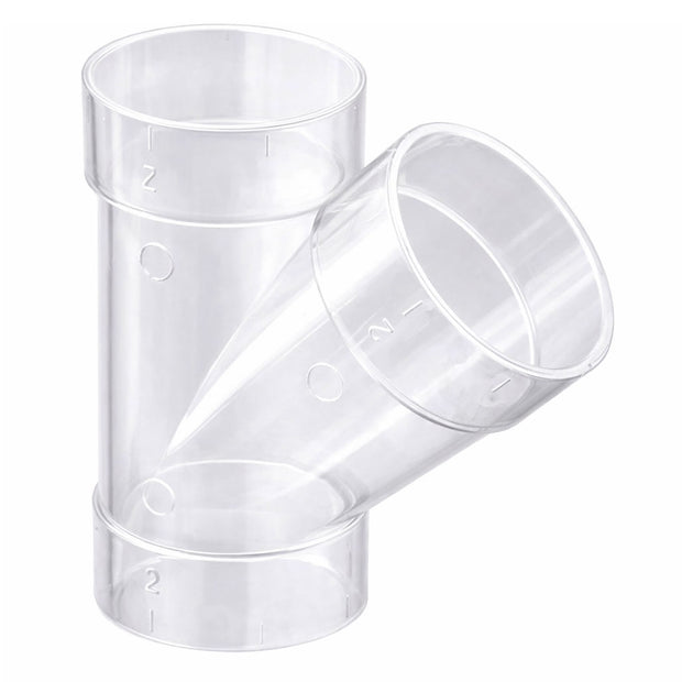45° Elbow (Y Fitting) - For Central Vacuum Installation - Clear