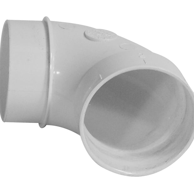 90Â° Medium Elbow - M/F - for Central Vacuum Installation - White - Hayden 765509W